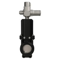 Задвижка шиберная двусторонняя межфланцевая, серии TL81-A, TAFLINE, DN100 PN10, с электроприводом