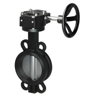 Дисковый поворотный затвор-TL71-A-TAFLINE, DN150 PN16, межфланцевый с редуктором