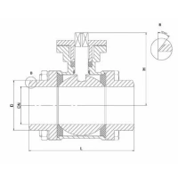 Кран шаровой полнопроходной муфтовый, серии TL32-М, TAFLINE, DN100 PN63