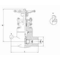 Задвижка клиновая TL47-W-Tafline (Тафлайн), DN015 PN16, из кованой стали, сварная. Тафлайн