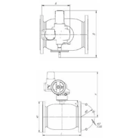 Кран шаровой стальной стандартнопроходной фланцевый, серии TL31-F, Tafline (Тафлайн), DN100 PN16, с голым штоком Тафлайн