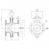 Кран эксцентриковый полусферический-TL34-F-TAFLINE, DN150 PN16, фланцевый